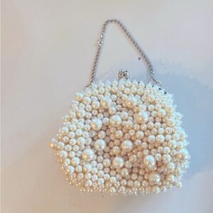 Banana Republic Pearl Cream Clutch Bag